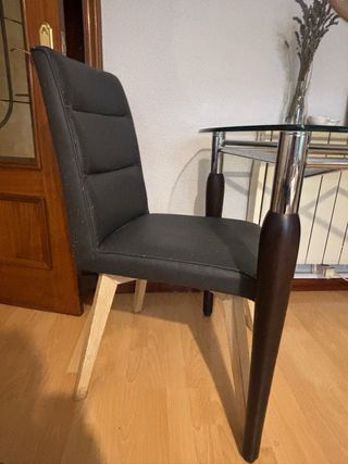 Mesa Comedor Cristal Combinada y sillas