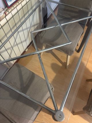 Mesa Comedor Cristal Combinada y sillas