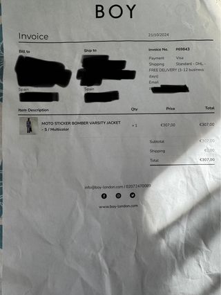 Chaqueta BOY LONDON Talla S