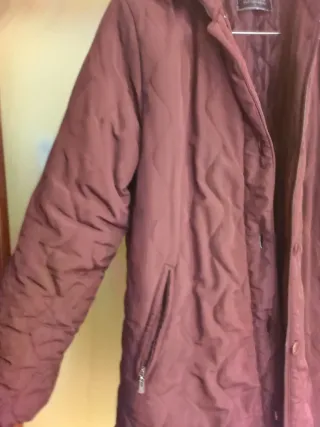Chaquetón acolchado invierno señora granate ( la f