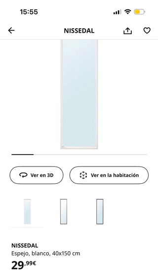 Espejo Blanco Ikea ideal para dormitorios