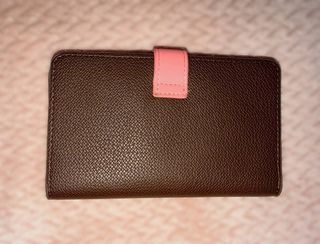 Monedero de Mango, marrón y rosa