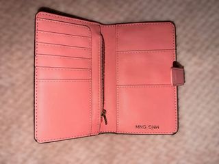 Monedero de Mango, marrón y rosa