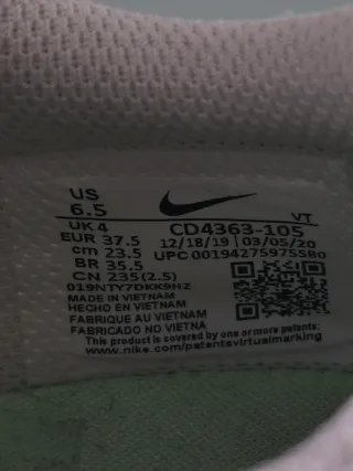 Zapatillas Nike running Blancas y Verdes