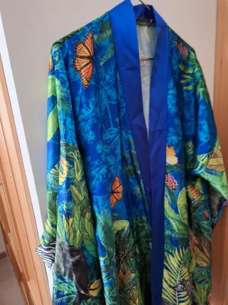 Kimono estampado tropical talla única