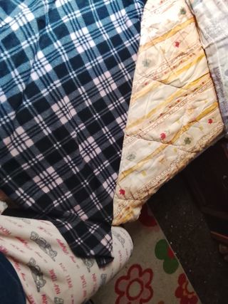 Falda cuadros negro y rosa