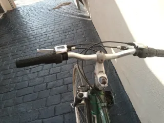 Bicicleta de montaña verde