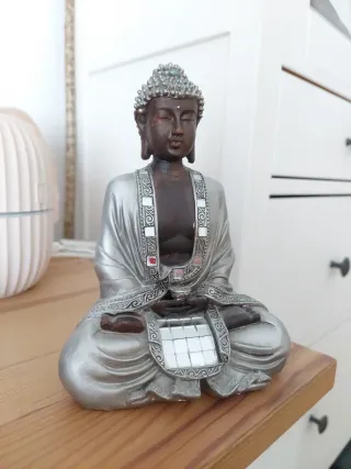 Buda Decorativo Plata