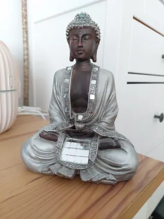 Buda Decorativo Plata