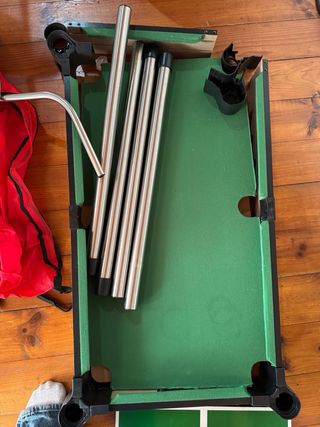 Mesa Multijuegos 4 en 1: Hockey, Billar, Ping Pong