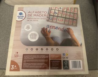 Alfabeto de Madera Mundo Diver Mayúsculas + minúsc