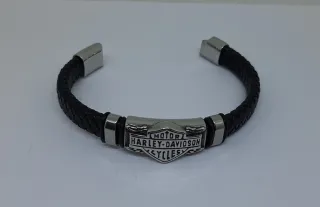 Pulsera Harley Cuero Trenzado