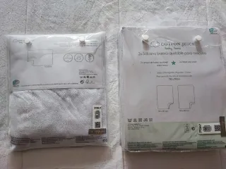 Juego sábanas bajeras + protector minicuna