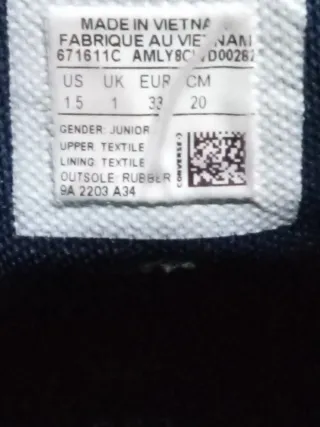 Converse ragazzo taglia 33 nuove