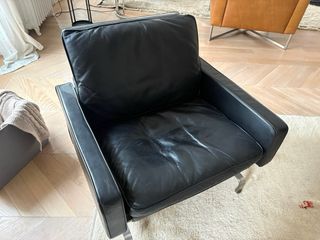 Butacas Diseño Nórdico Piel Negra