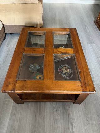 Mesa de centro madera maciza mexicana