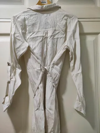 TEX - Vestido camisero blanco