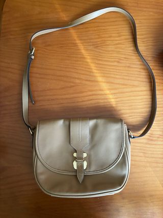 Bolso Tous piel marrón y dorado