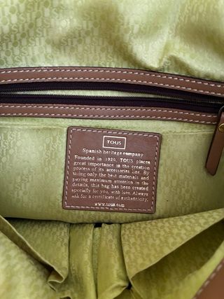 Bolso Tous piel marrón y dorado