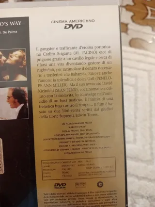 DVD Carlito's Way Al Pacino Brian De Palma