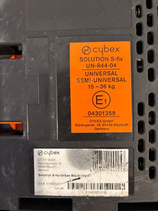 Silla Coche Cybex Solution S-Fix Urban Black