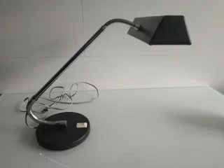 Lámpara Escritorio Vintage Negra/Plateada