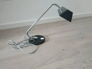 Lámpara Escritorio Vintage Negra/Plateada