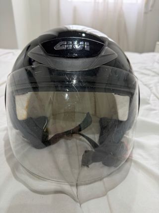 Casco Moto Nitro Racing Blanco y Rojo