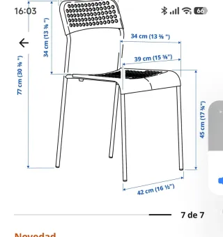 Juego de 4 Sillas Negras de Ikea