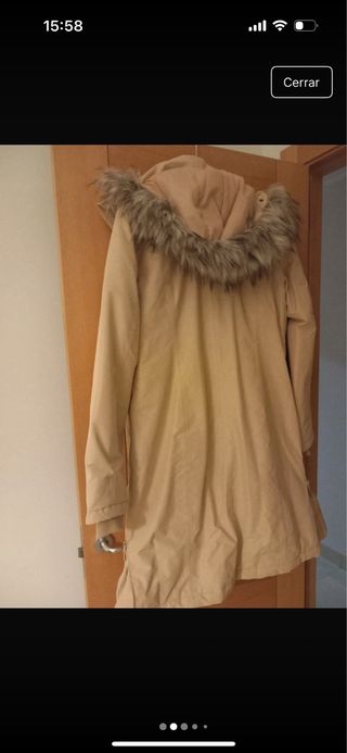 Abrigo premamá y porteo beige