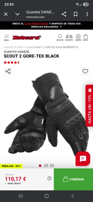 Guantes moto Dainese