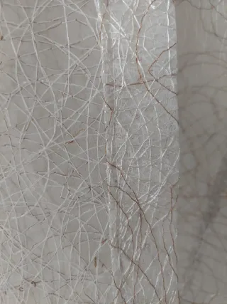 Tenda a vetro con fili lurex oro