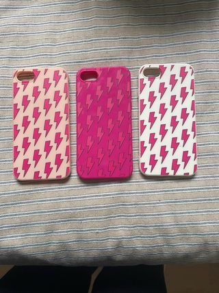 Pack de 3 Fundas iPhone 8 Rayo Rosa