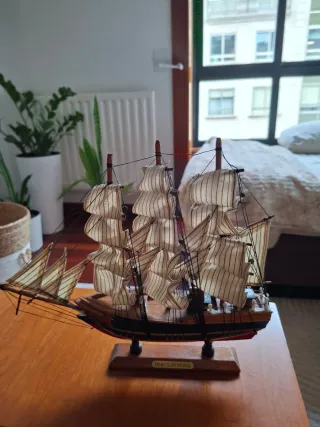 Maqueta Velero Barca da Pessa Madera