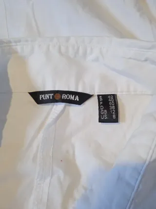 Camisa Punto Roma Mujer Blanca Talla M