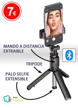 Palo Selfie + Trípode + Mando Bluetooth