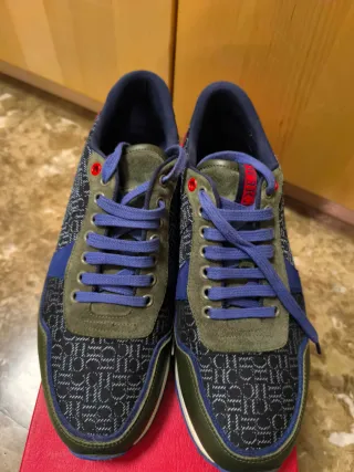 Botines Carolina Herrera Hombre Azul/Verde