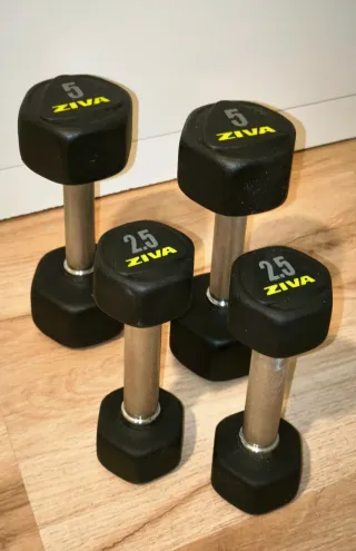 Mancuernas hexagonales ZIVA 5 kg (2 unidades)