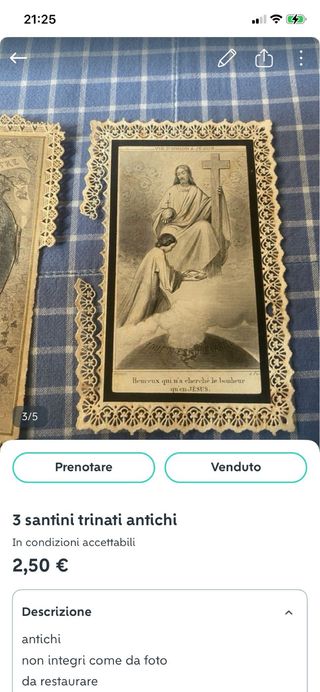 3 Santini trinati d'epoca