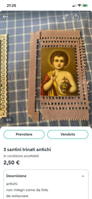 3 Santini trinati d'epoca