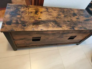 Mueble TV puertas correderas madera y metal