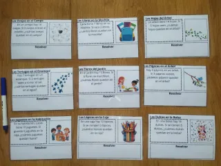 Juego de problemas matemáticos