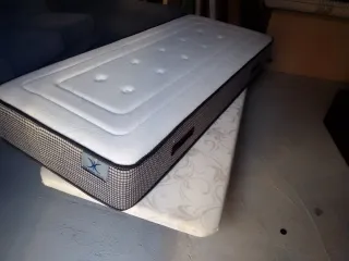 colchón + base tapizada medida 80x190