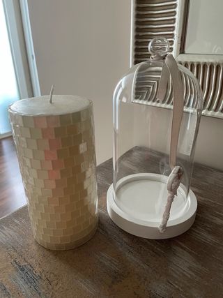 Portacandela Maison du Monde con candela