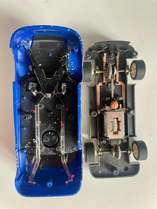 Scalextric Subaru Impreza efecto nieve Makinen.