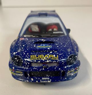 Scalextric Subaru Impreza efecto nieve Makinen.