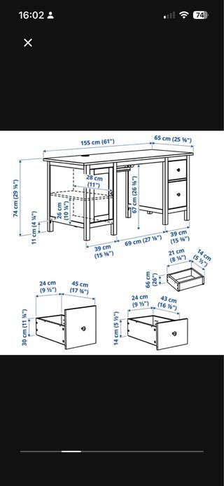 Escritorio IKEA HEMNES