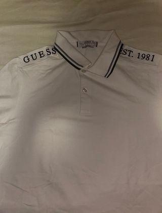 Camiseta Polo Guess Blanca Est. 1981