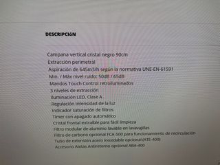 Campana extractora decorativa 90cm