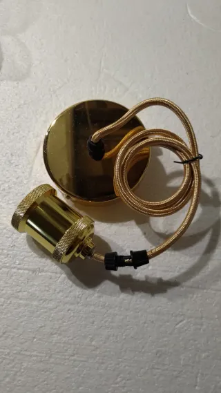 Kit Lámpara Colgante Dorado, estilo vintage